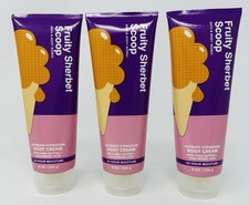 FRUITY SHERBET SCOOP BATH  BODY WORKS HYDRATION BODY CREAM LOTION 8OZ LOT OF 3