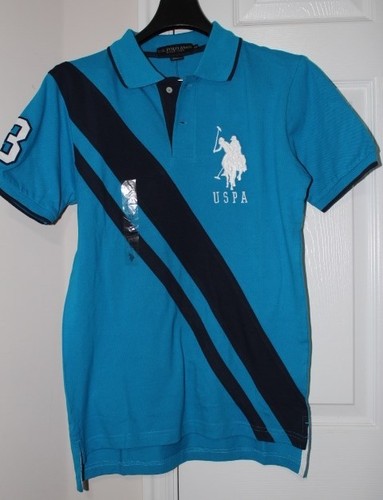 NEW U.S. POLO ASSN. Men's Classic Cotton Polo Shirt White Blue XS - 第 16/20 張圖片