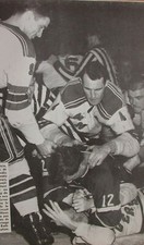 FLOYD CURRY MONTREAL VS  ANDY HEBENTON BOSTON NEW YORK HOCKEY  Photo