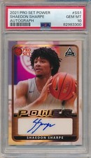 2021 PRO SET POWER SHAEDON SHARPE AUTO #SS1 PSA 10 GEM MINT