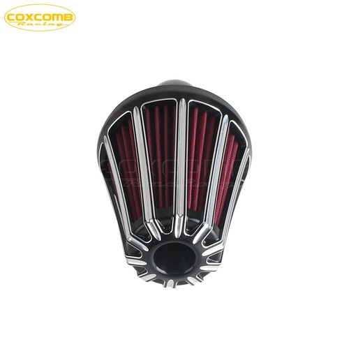 Black Air Filter Cleaner Intake Kit For Harley FXDLS 2017 Road King FLTR 08-16 - Picture 4 of 10