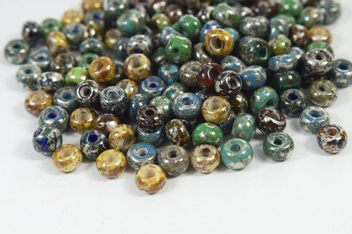 Czech Glass Seed Beads Size 31/0 " Primitive Mixture Luster " Loose 50 Grams - Picture 3 of 4