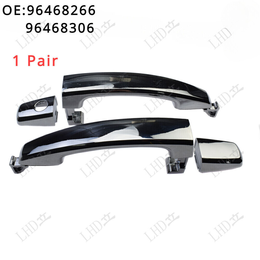 1 Pair Front Door Handle Chrome 96468266 For Chevy Aveo Captiva