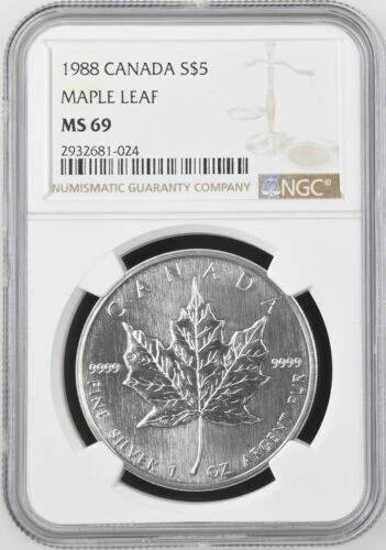 MYSTERY BOX COIN NGC 1988 CANADA MAPLE 1OZ SILVER NGC MS69 MS68 MS67 1 OF 92 - Image 2 of 4