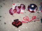 9 GIRLS HOLIDAY HALLOWEEN CHRISTMAS VALENTINES HAIR BOWS SLAP BRACELETS — photo 1