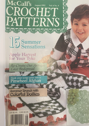McCall's Crochet Patterns Magazine August 1992 Vol 6 No. 4 - Picture 2 of 6