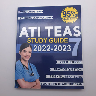 ATI TEAS Study Guide 7 2022-2023 by Vaughan Peters VP Online Exam Academy NEW