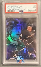 2012 Fleer Retro Flair Legacy Collection Row 2 #42 Teemu Selanne /150 PSA 9