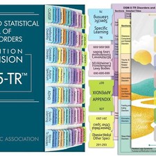 Index Tabs for DSM-5-TR DSM-V-TR Tabs with Blank Tabs Color-Coded with Alignment