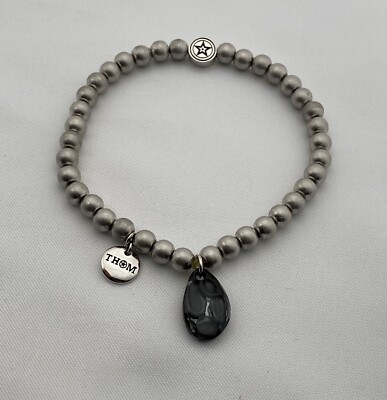Thomas Rath dehnbares Perlenarmband mit Kristallanhänger von Swarovski