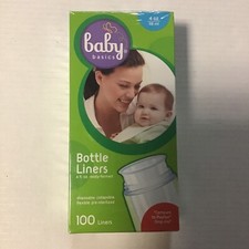 Baby Basics 4 fl oz Bottle Liners 100 Ct Compare to Playtex Drop Ins NEW SEALED