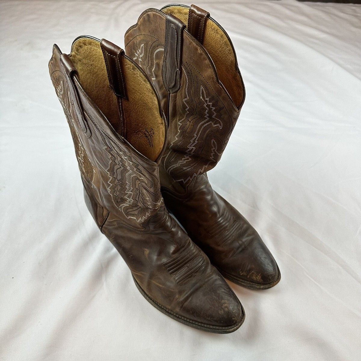 J.B. Dillon Goat Leather Cowboy Western Boots Men display picture 1