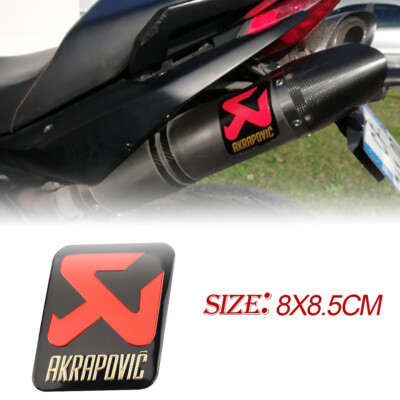 2pcs Exhaust Pipe Sticker Heat resistant AKRAPOVIC Aluminium Motocycle ...