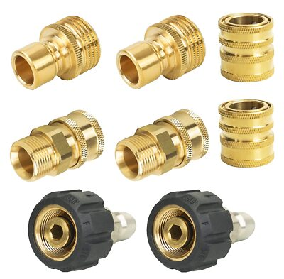 #ad Pressure Washer Adapter Set Quick Disconnect Kit With M22 Metric Male Thread ... $21.73