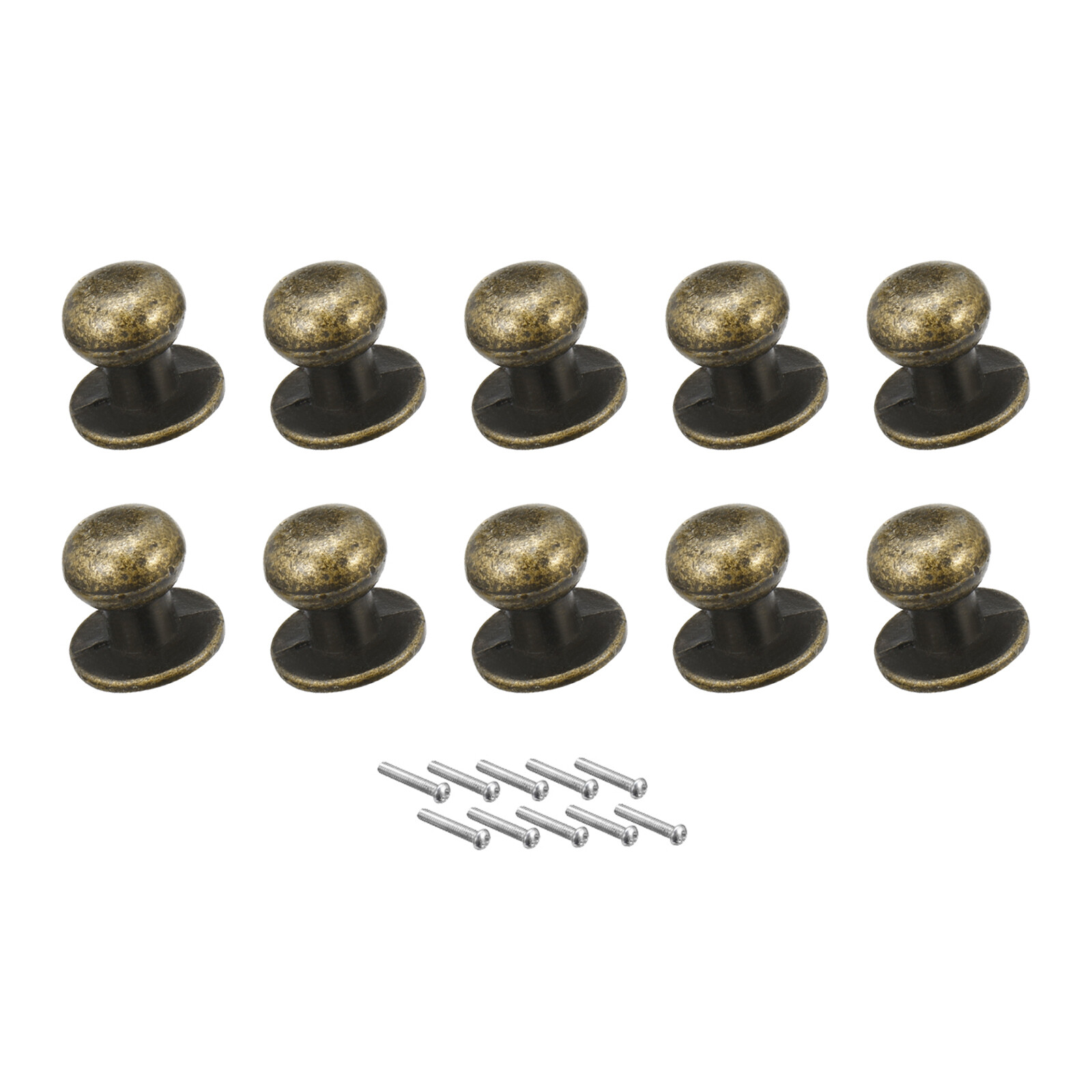 12mm Zinc Alloy Mini Round Drawer Pulls - 10-Piece Set