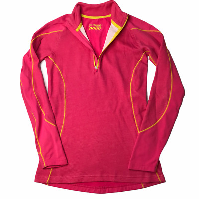 Helly Hansen 1/2 Pullover Pink Long Sleeve Mock Neck Collar Polypropylene Small