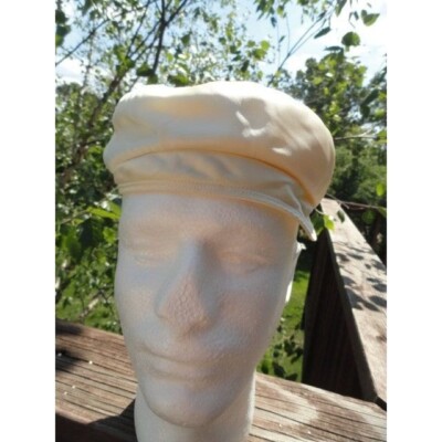 Satin Ivory Pill Box Hat Saks Fifth Avenue Hat With Bill  display picture 1