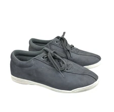 Easy Spirit SEAP1 Sneaker Casual Shoes Gray Women's 7.5WW Leather Lace Up