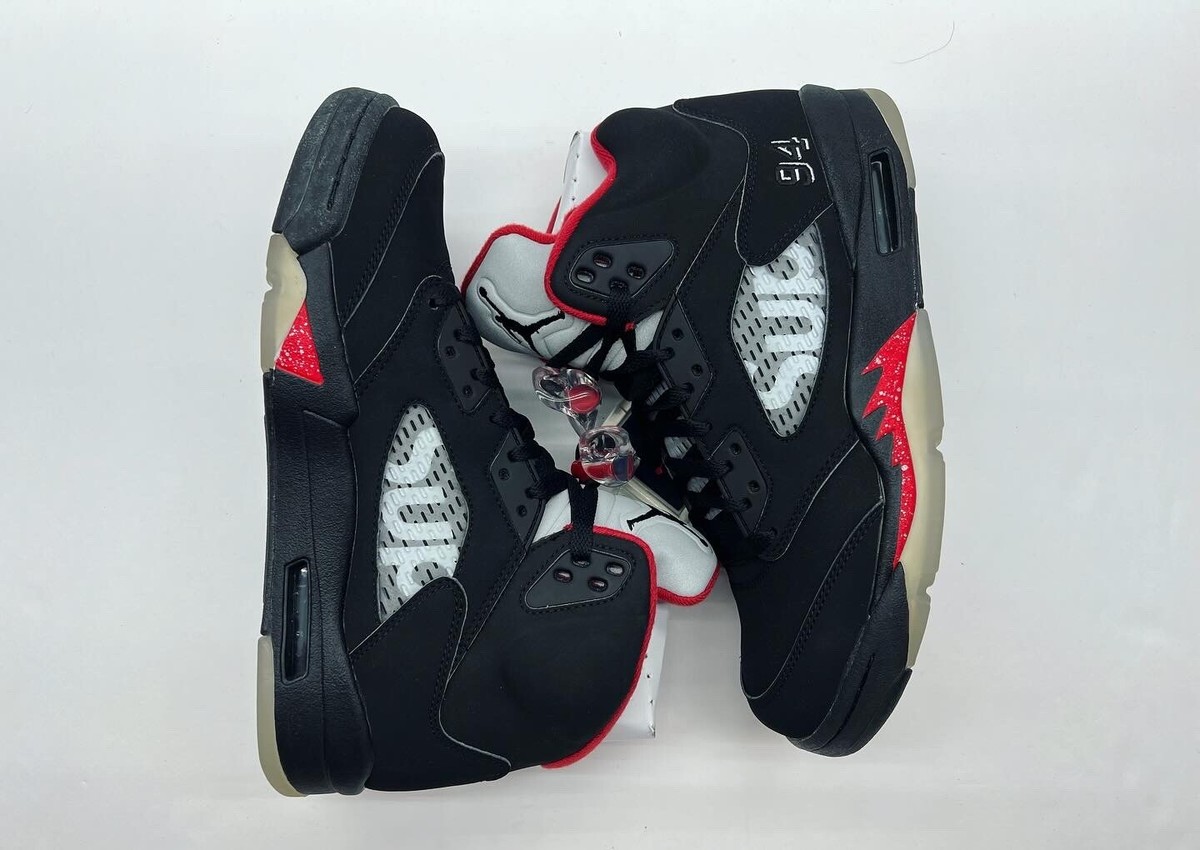 DS NEW Air Jordan 5 Retro Supreme Black 2015 Mens 8.5 | eBay