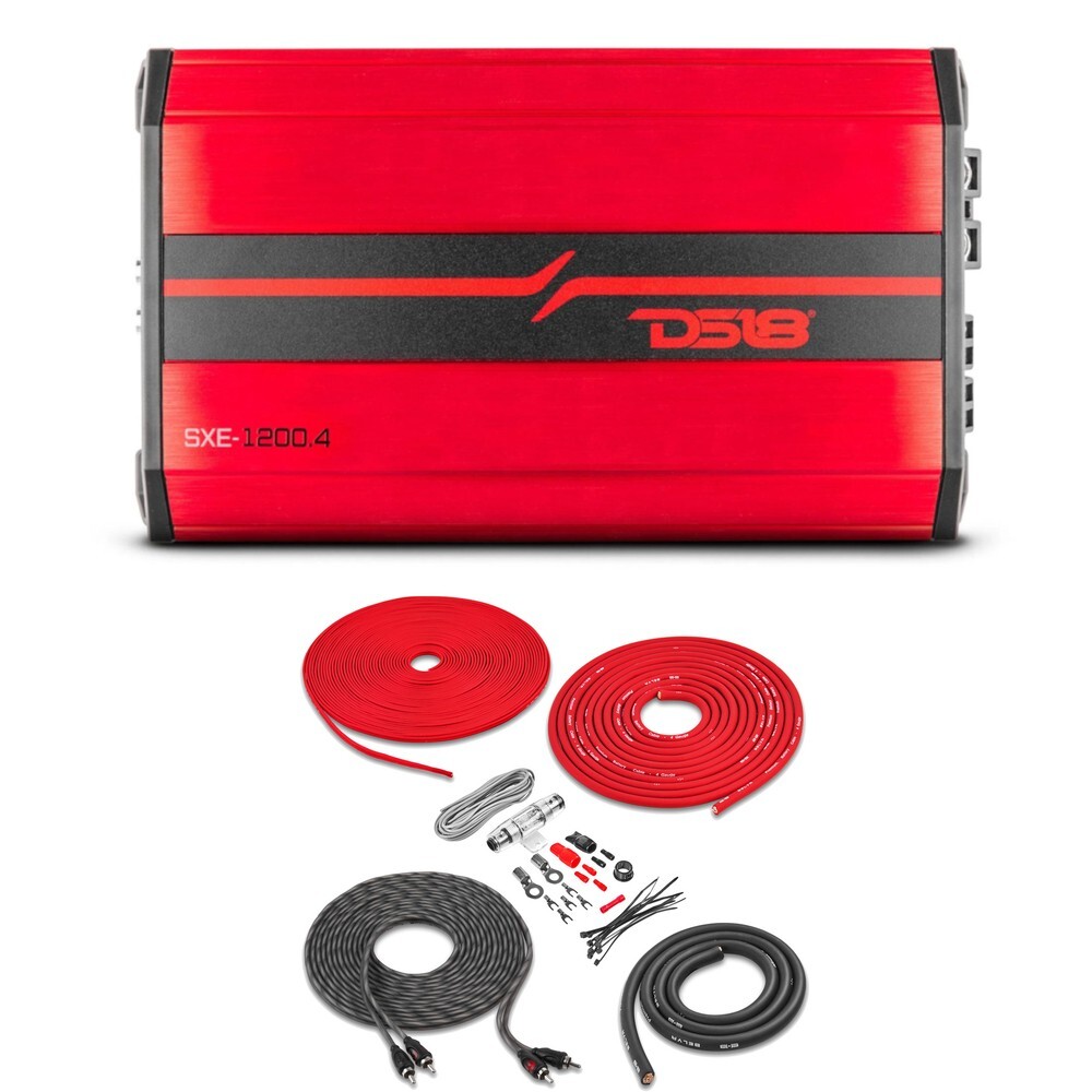4-канальный автомобильный усилитель DS18 SXE-12004RD класса AB серии SXE с комплектом усилителей 2479000₽