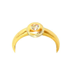 Brillantring 14 Karat 585 Gelbgold  Echtgold  Brill 0,07 ct Goldring  Größe 58