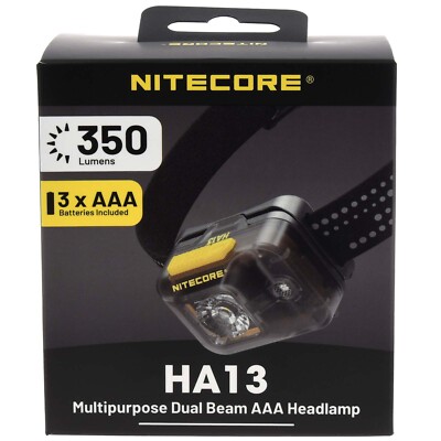 Nitecore HA13 LED Kopflampe, Stirnlampe, Headlamp, max. 350 Lumen    Schwarz