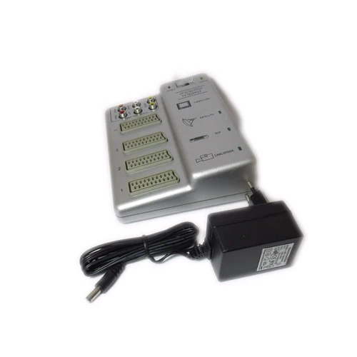 Automatic 4 Way Scart Switch With 6 RCA Sockets Aster