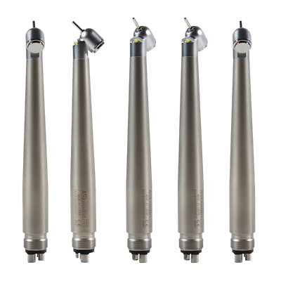 5X Dental 45 Degree Fiber Optic LED E-generator High Speed Handpiece 4Hole AC4