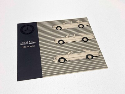 1986 Mercedes-Benz Full Line Technical Specifications Brochure