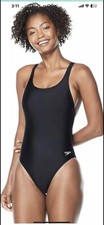 Speedo Women's Swimsuit One Piece Pro LT Solid Team Black Size 8/34 NWT 49