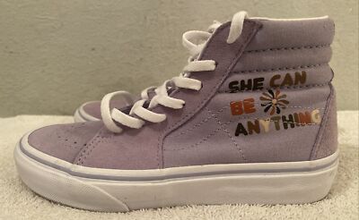 Vans SK8 HI Divine ''She Can Be Anything'' Kids Girls Purple Shoes, Size 3