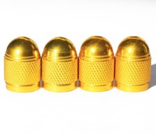 Gold Dome Aluminum Tire Valve Caps - Sets Of 4 8 12 Or 20 - Universal