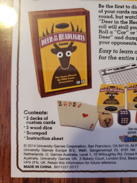 Deer in the Headlights card game - new, sealed | eBay
