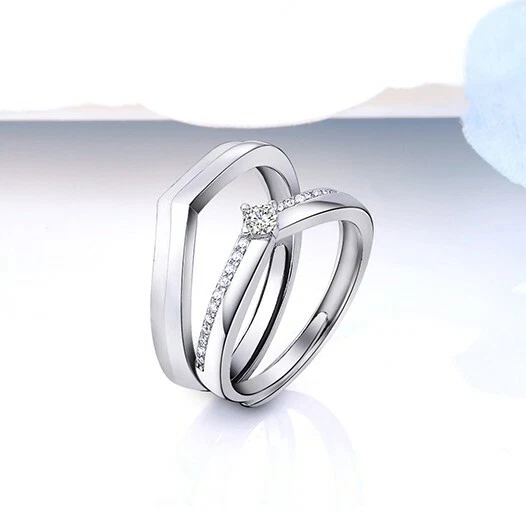 Brave Love 925 Sterling Silver Couple Matching Rings Of Ideal Gift
