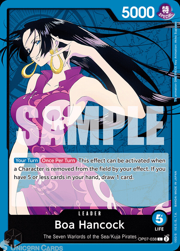 OP07-038 Boa Hancock : Leader  English One Piece TCG Card : OP07: 500 Years in t