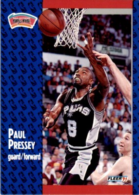 1991-92 Fleer Paul Pressey . San Antonio Spurs #186