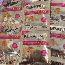 KERATIN PLUS GOLD Intense Brazilian Hair Treatment Deep Conditioner 12 sachets