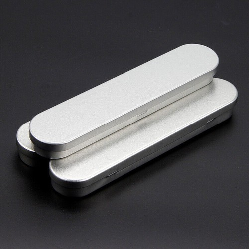 Metal Rectangle Pencil Case Storage Box Chopsticks Small Items Organizer Travel - Picture 2 of 6
