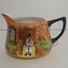 English Porcelain Gaffer Jug Orange Vintage