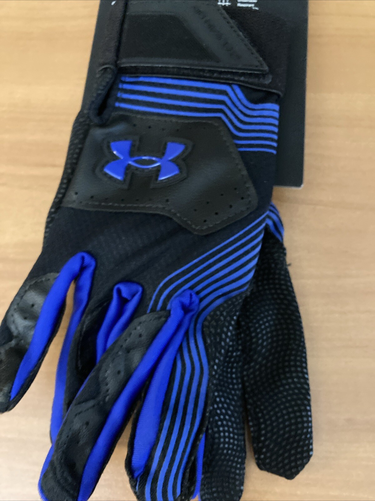 Under Armour UA Clean Up Youth Batting Gloves Black Blue Sz Youth Small New YSM thumbnail 3