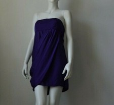 Alice+Olivia 100% Silk Women's Strapless Party Dress Purple Used Size S
