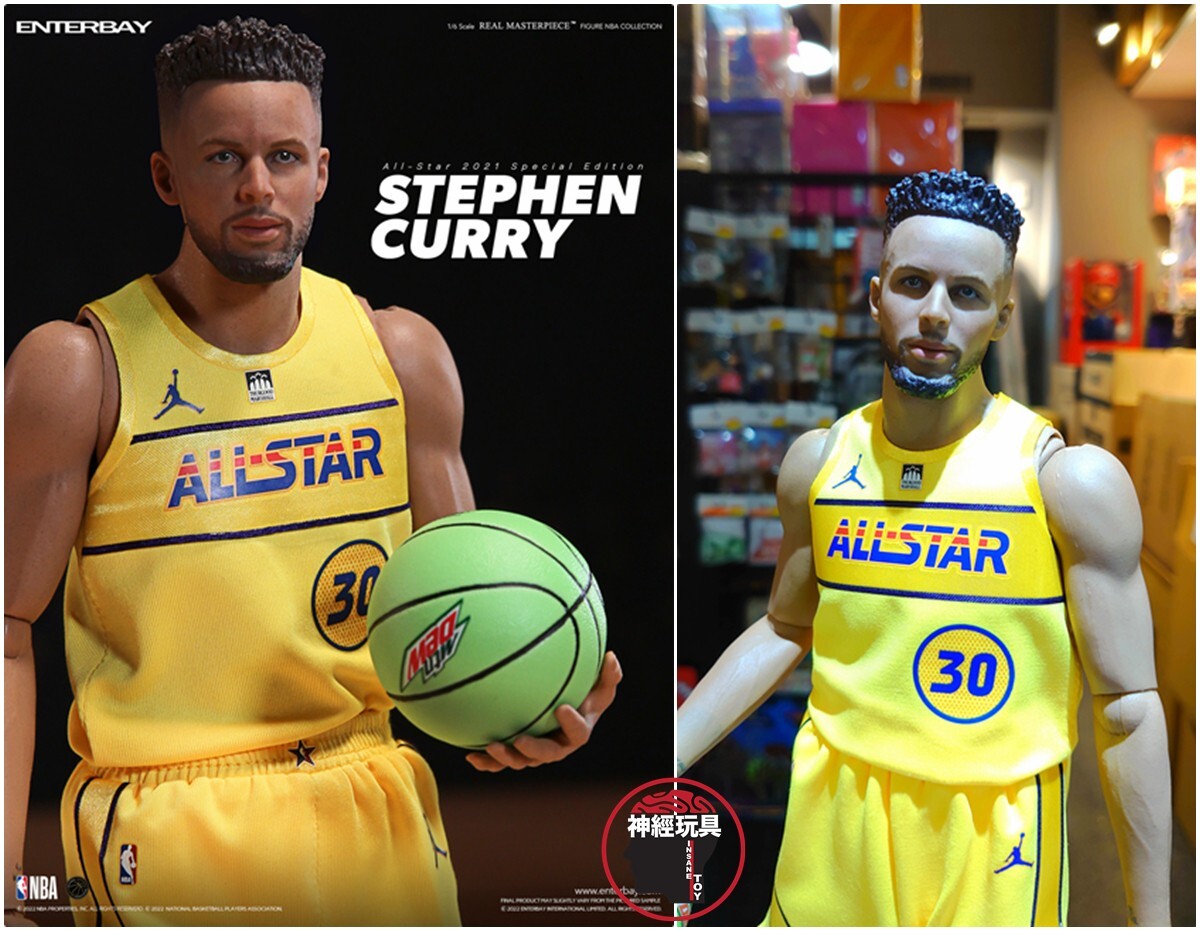 ENTERBAY NBA STEPHEN CURRY 1/6 FIGURE ALL-STAR 2021 SPECIAL ENTERBAY NBA STEPHEN CURRY 1/6 FIGURE ALL-STAR 2021 SPECIAL