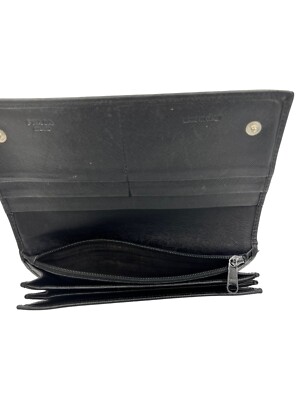 PRADA Saffino Leather Wallet XL Black | eBay display picture 1