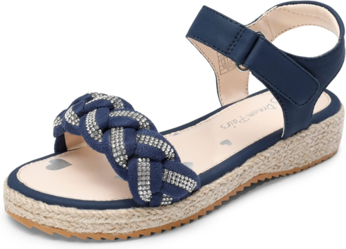 Girls Sandals Espadrille Flatform Platform Wedge Open Toe Summer Shoes for Littl