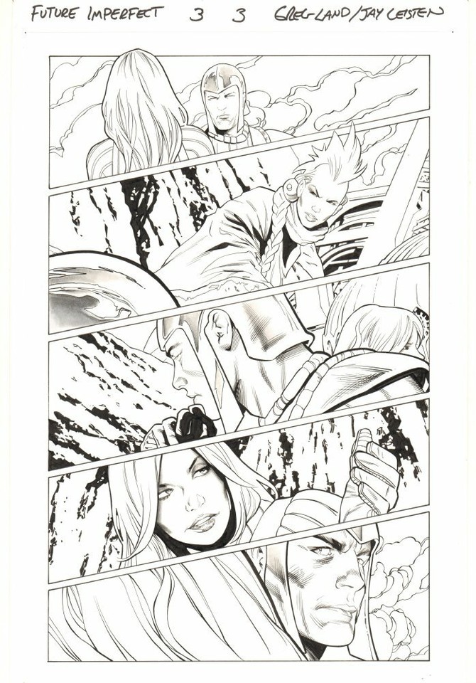 Future Imperfect #3 p.3 - Ruby Summers, Janis Jones, Skooter art by Greg Land Comic Art