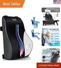 Adjustable Lumbar Support Pillow for Office & Car – Enhances Posture & Comfort