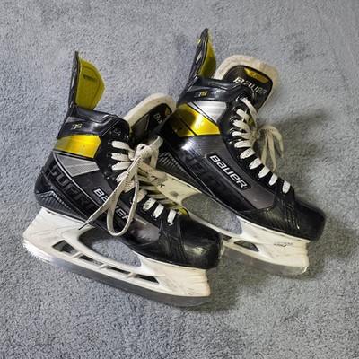Bauer Mens 11.5 Supreme 3S Ice Hockey Skates Black Yellow Fit 2 Tuuk LS Edge