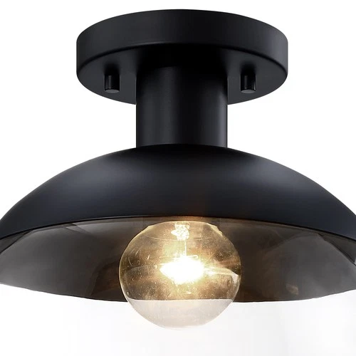 Designers Fountain D308M-SF Rey 13"W Semi-flush Ceiling Fixture - Black - Picture 3 of 7