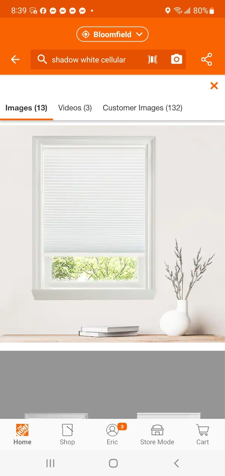 Custom Cut Home Decorators Shadow White Blackout Cordless Ce