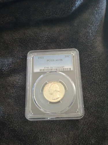 1932-P Philadelphia Mint Washington Silver Quarter 25c PCGS AU58